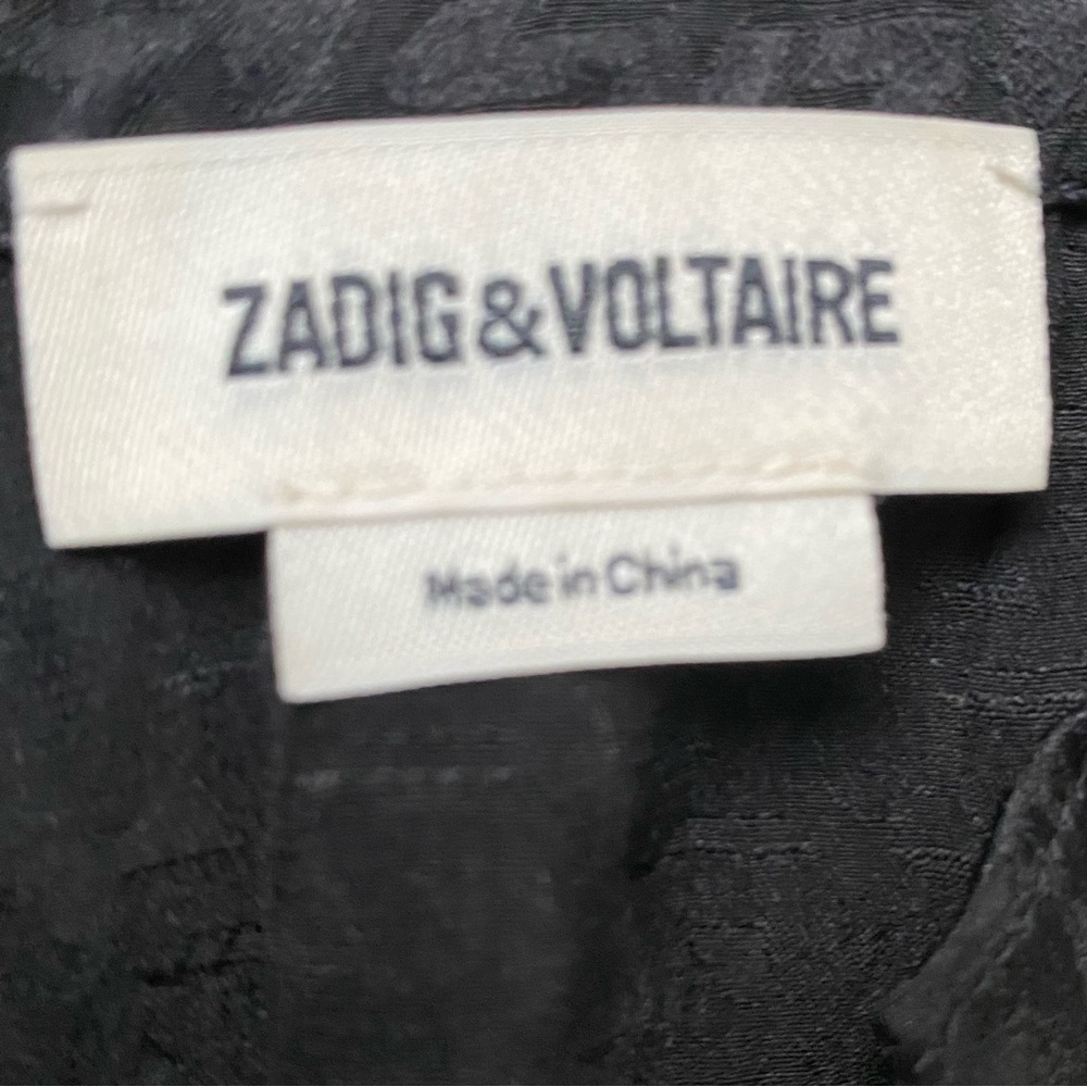 Zadig & Voltaire Black Ruffle Tie-Neck Blouse - Picture 5 of 8